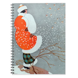 Caderno Espiral Rapariga na neve