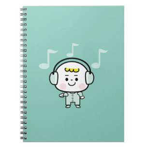Caderno Espiral rapaz da música