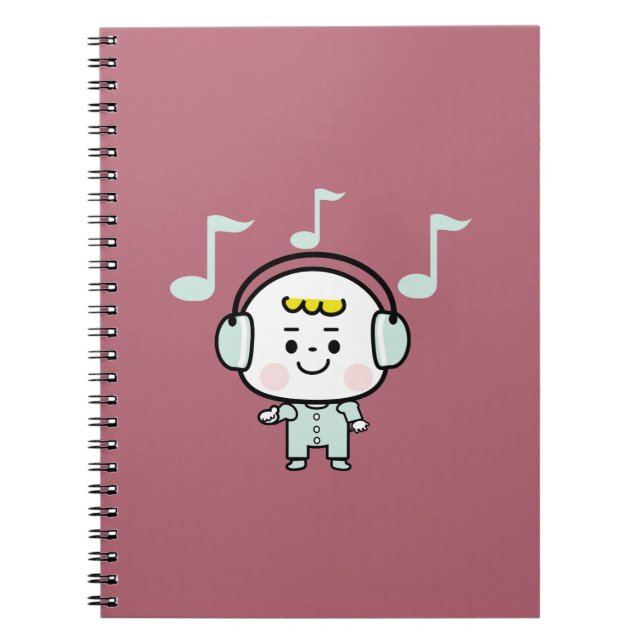 Caderno Espiral rapaz da música (Frente)