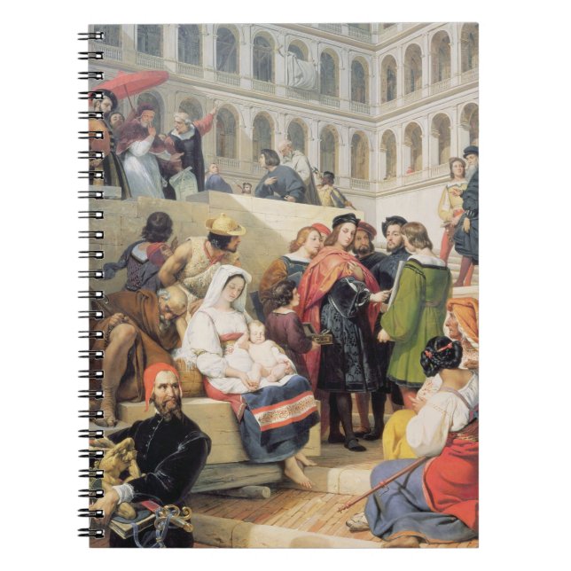 Caderno Espiral Raphael no vaticano, 1832 (óleo em canvas) (Frente)