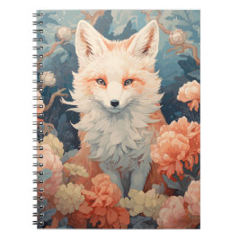 Caderno Espiral Raposa Na Floresta Linda Raposa Floral