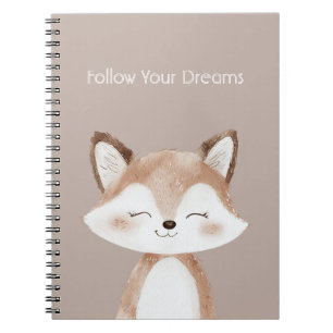 Caderno Espiral Raposa Seguir Seus Sonhos