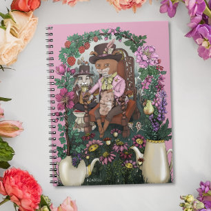 Caderno Espiral Raposa Whimsic Mad Hatter Alice no País das Maravi