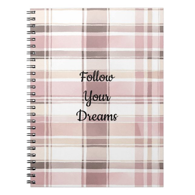 Caderno Espiral Rasas de Rosa de Lâmpada Castanho (Frente)