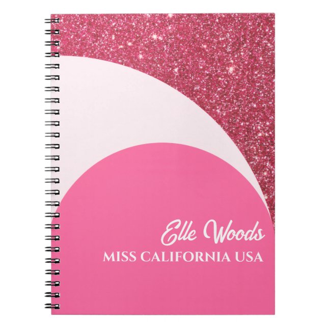 Caderno Espiral Raspberry Twist Custom Pageant Notebook Workbook (Frente)