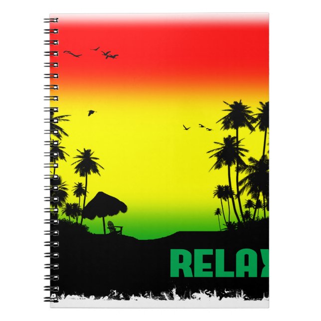 Caderno Espiral rasta de relaxamento (Frente)