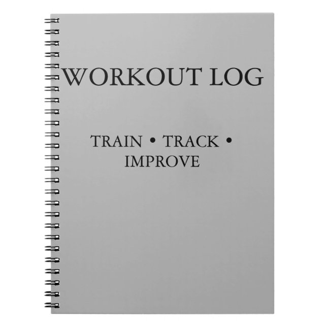 Caderno Espiral Rastreador de Exercícios e Diário de Treinamento (Frente)