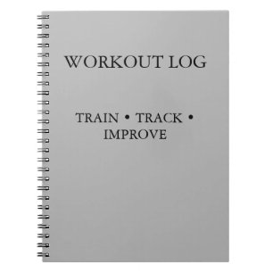 Caderno Espiral Rastreador de Exercícios e Diário de Treinamento