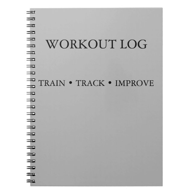 Caderno Espiral Rastreador de Exercícios e Diário de Treinamento (Frente)