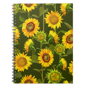 Caderno Espiral Rastreio de verão de Sunflores