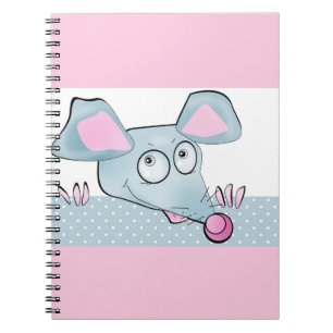 Caderno Espiral Rato de desenho animado fofo símbolo do Ano Novo 2