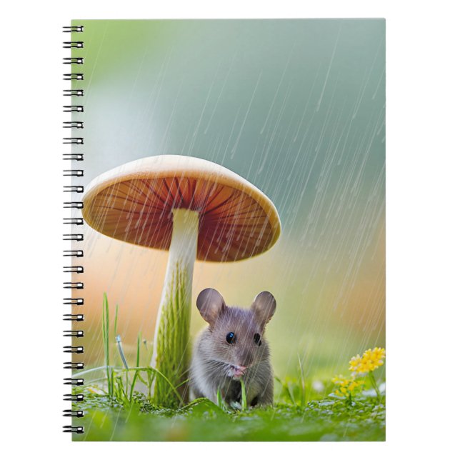 Caderno Espiral Rato Na Chuva (Frente)