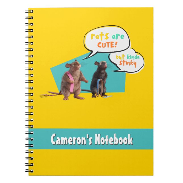 Caderno Espiral Ratos São Fofos Mas Meio Fedidos (Frente)