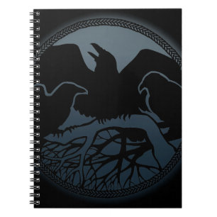 Caderno Espiral Raven Art Notebook Crow Art Diário Book