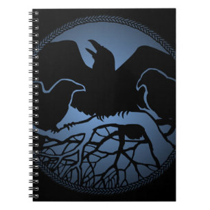 Caderno Espiral Raven Art Notebook Crow Art Diário Book