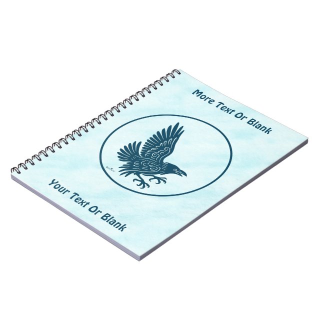 Caderno Espiral Raven azul dançante (Left Side)