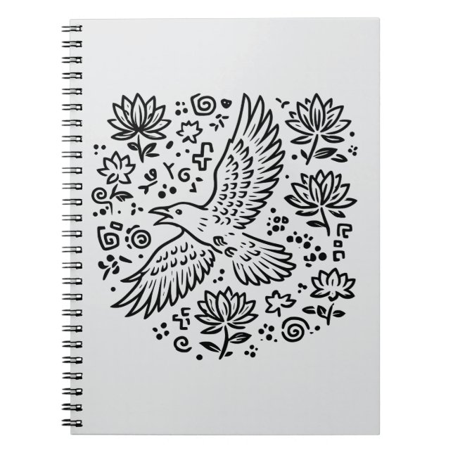Caderno Espiral Raven of Transformation (Frente)