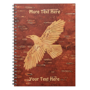 Caderno Espiral Raven Rustic No Latido De Nascimento Interior
