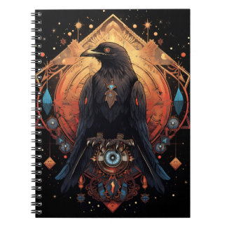 Caderno Espiral Raven Totem, notebook Spirit Crow