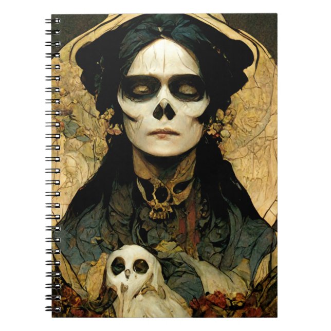 Caderno Espiral Raven Witch 2 Fantasy Horror Gótico Gótico (Frente)