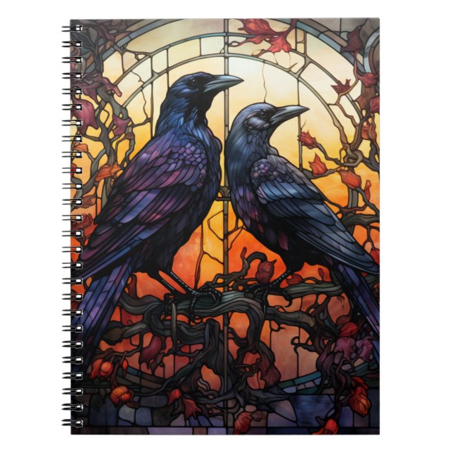 Caderno Espiral Ravens de Vidro Estreito (Frente)