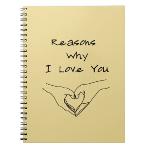 Caderno Espiral Razões Porque Te Amo