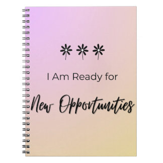 Caderno Espiral Ready for New Opportunities