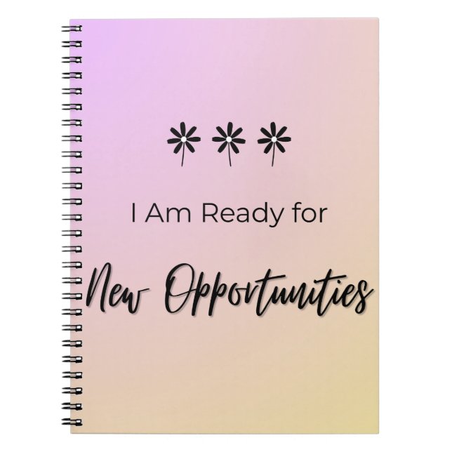 Caderno Espiral Ready for New Opportunities (Frente)