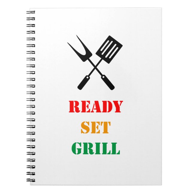 Caderno Espiral Ready, set, grill  (Frente)