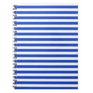 Caderno Espiral Real Blue Combination Stripes por Shirley Taylor
