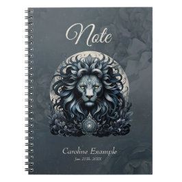 Caderno Espiral Real elegância, uma majestosa ornamentado de cabeç