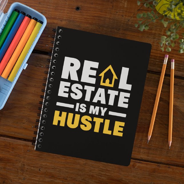 Caderno Espiral Real Estate é meu notebook Hustle Realtor Cote (real estate agent notebook)