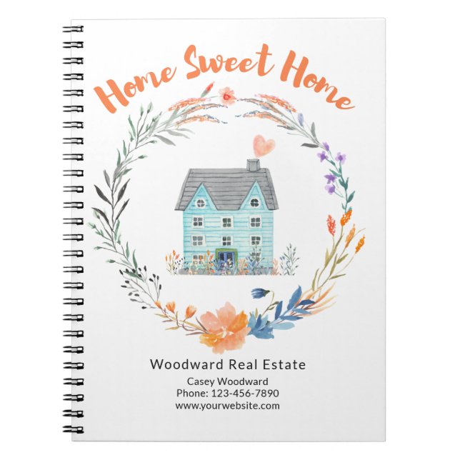 Caderno Espiral Real Estate Home Sweet Home Budget Promocional (Frente)