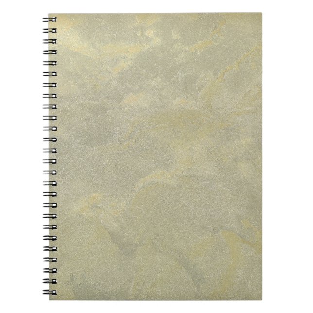 Caderno Espiral Reboco Metálico Prata e Ouro (Frente)