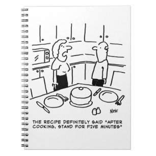 Caderno Espiral Receber instruções seguidas em um Cozinhar em uma