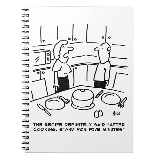 Caderno Espiral Receber instruções seguidas em um Cozinhar em uma  (Frente)