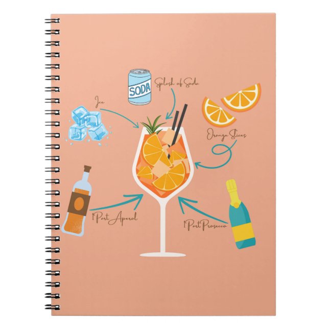 Caderno Espiral Receita de Aperol (Frente)