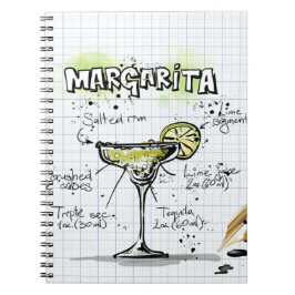 Caderno Espiral Receita de Cocktail Margarita