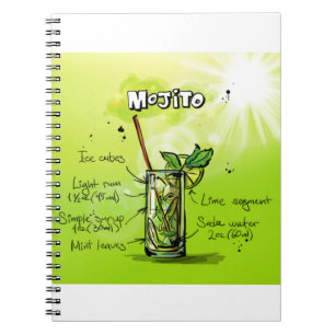 Caderno Espiral Receita de Mojito
