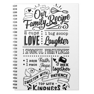 Caderno Espiral Receita de Nossa Família