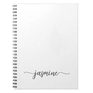 Caderno Espiral Receita do Livro de Receitas Branco Simples de Gar