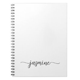 Caderno Espiral Receita do Livro de Receitas Branco Simples e Femi