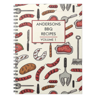 Caderno Espiral Receita Personalizada de CHURRASCO pintada manualm