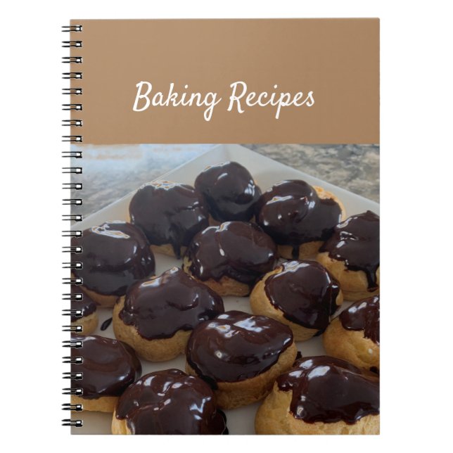 Caderno Espiral Receitas de Assar Bolinhos de Creme (Frente)