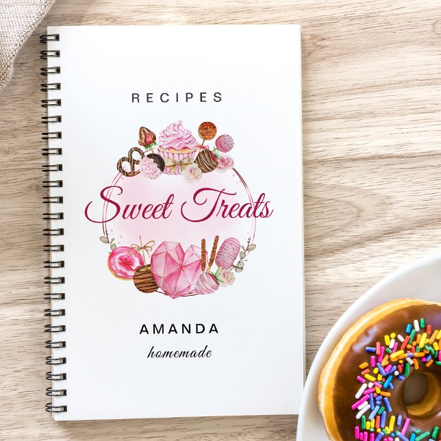 Caderno Espiral Receitas de Padaria Sweet Treats (Criador carregado)