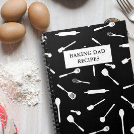 Caderno Espiral Receitas do Papai Culinária Ferramenta Em Branco L