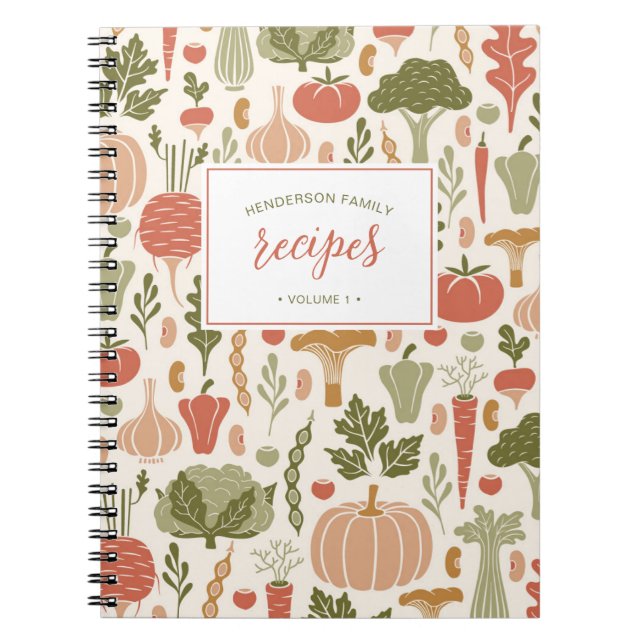Caderno Espiral Receitas Familiares Vegetais Do Livro Da Bolsa Veg (Frente)