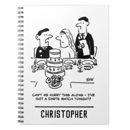 Caderno Espiral Recepção de Casamento o Noivo tem uma Partida de D