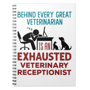 Caderno Espiral Recepcionista veterinário curioso