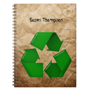 Caderno Espiral Reciclar - Papel amassado